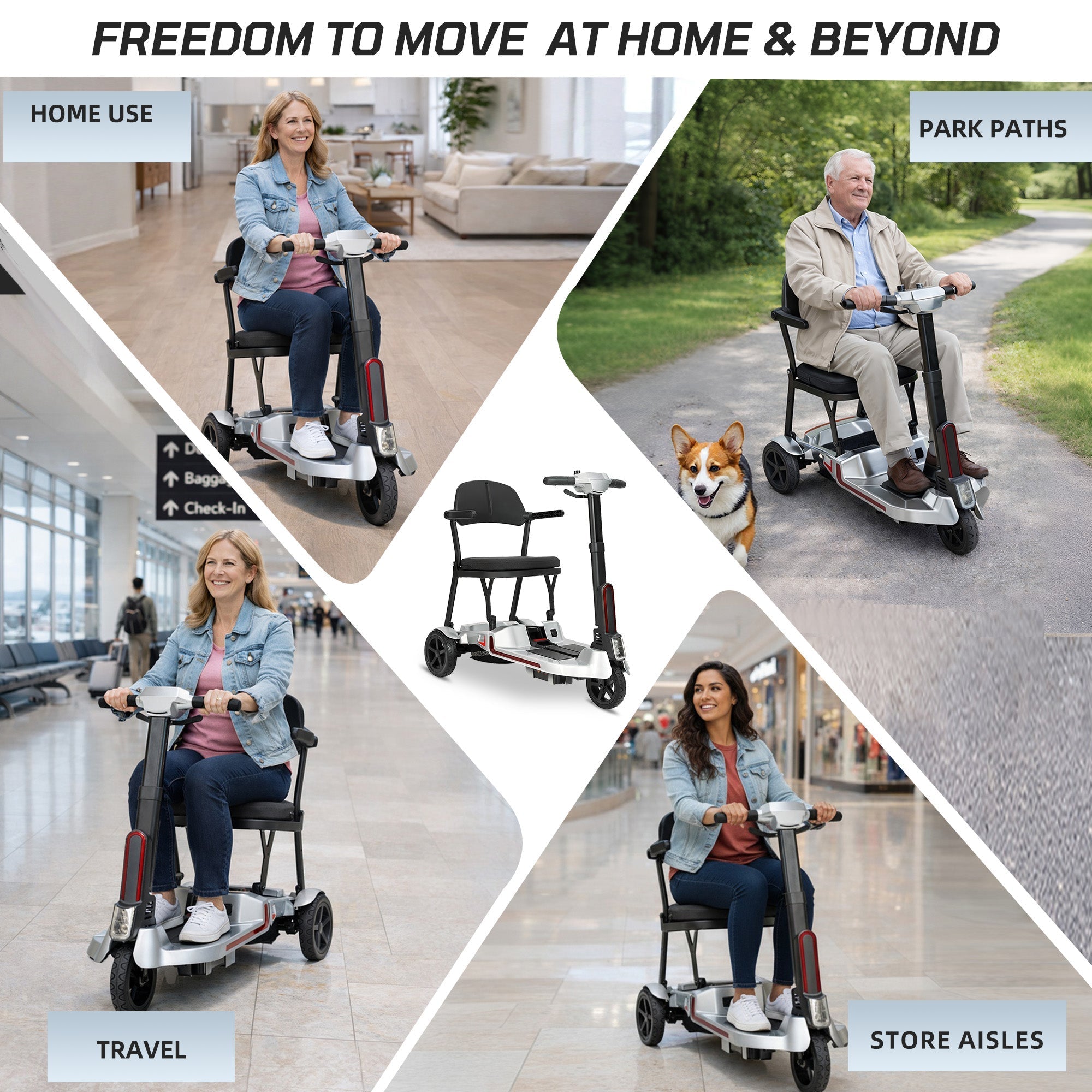 Mbxcooter M3F Ultra-Lightweight Foldable Scooter | 33" Turning Radius
